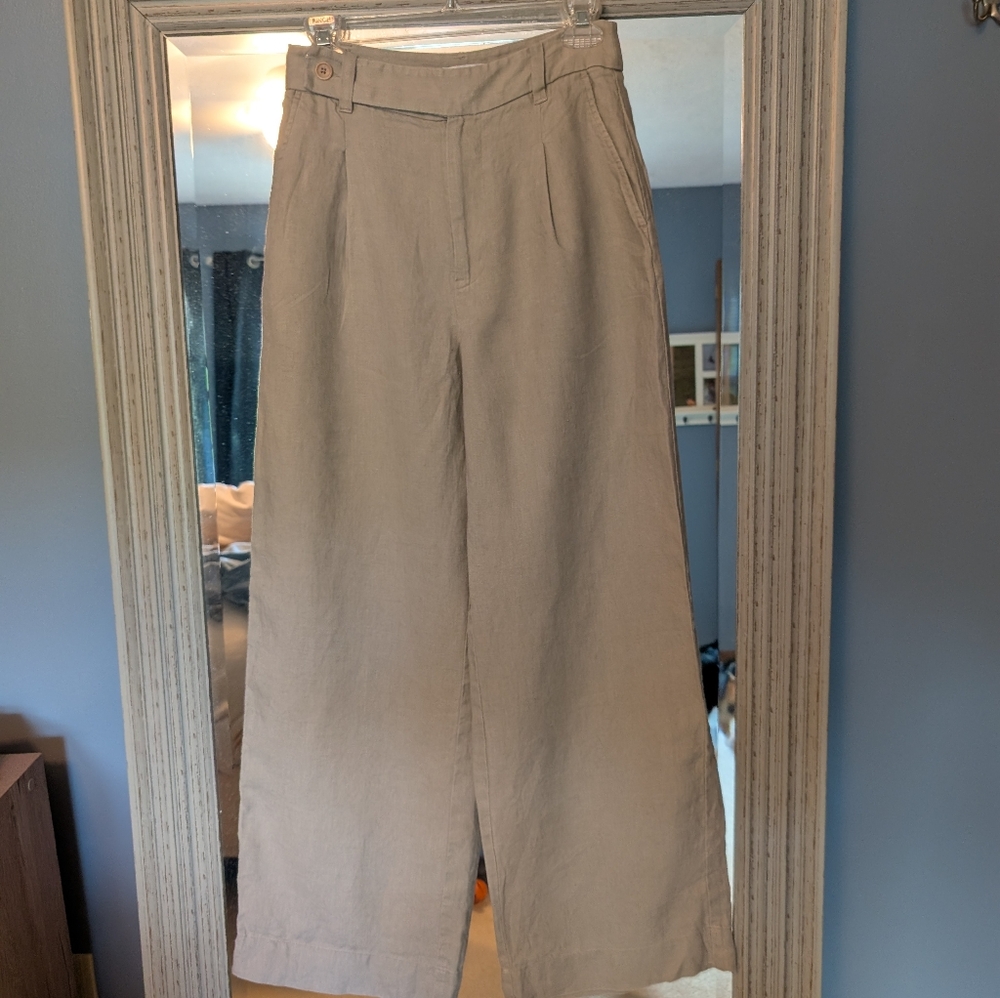 Madewell Beige Linen Pants